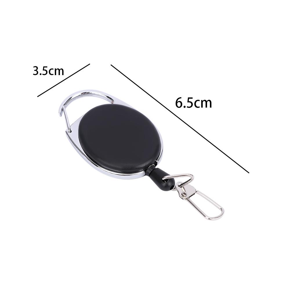Belt ABS Chain Clips ID Lanyard Recoil Keychain Badge Holder Badge Reel Retractable Pull Key Ring