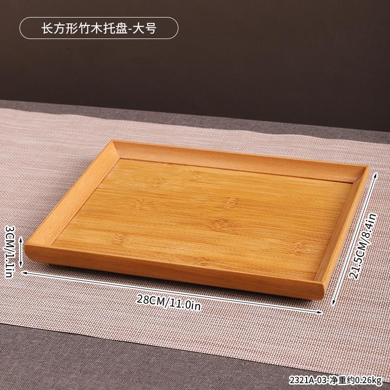 Rectangular Bamboo Wooden Tray Tea Cup Trays Tableware Food Tray Storage Tray for Kitchen Party Tea Bar Kitchenware