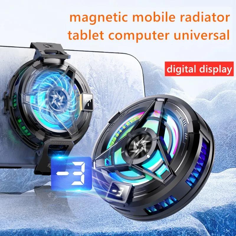 SL17 Magnetic Phones Cooler Back-Clip 2 In 1 Game Cooler Semiconductor Fast Phone Cooling Fan for IOS Android Phone