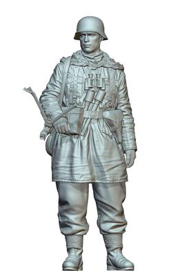 Life Miniatures 1/35 Scale World War II German Waffen-SS MG42 Gunner, Eastern Front 1943, Resin Kit, LM-35003, Molded In Color