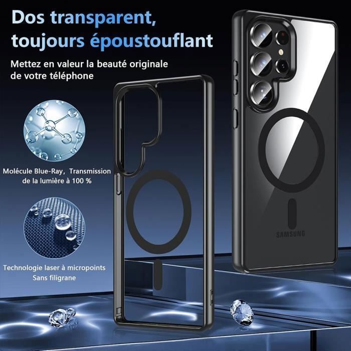 Coque de protection - BOOLING - pour Samsung Galaxy S25 Ultra - Hybride - Noir - 2 Verres Trempés