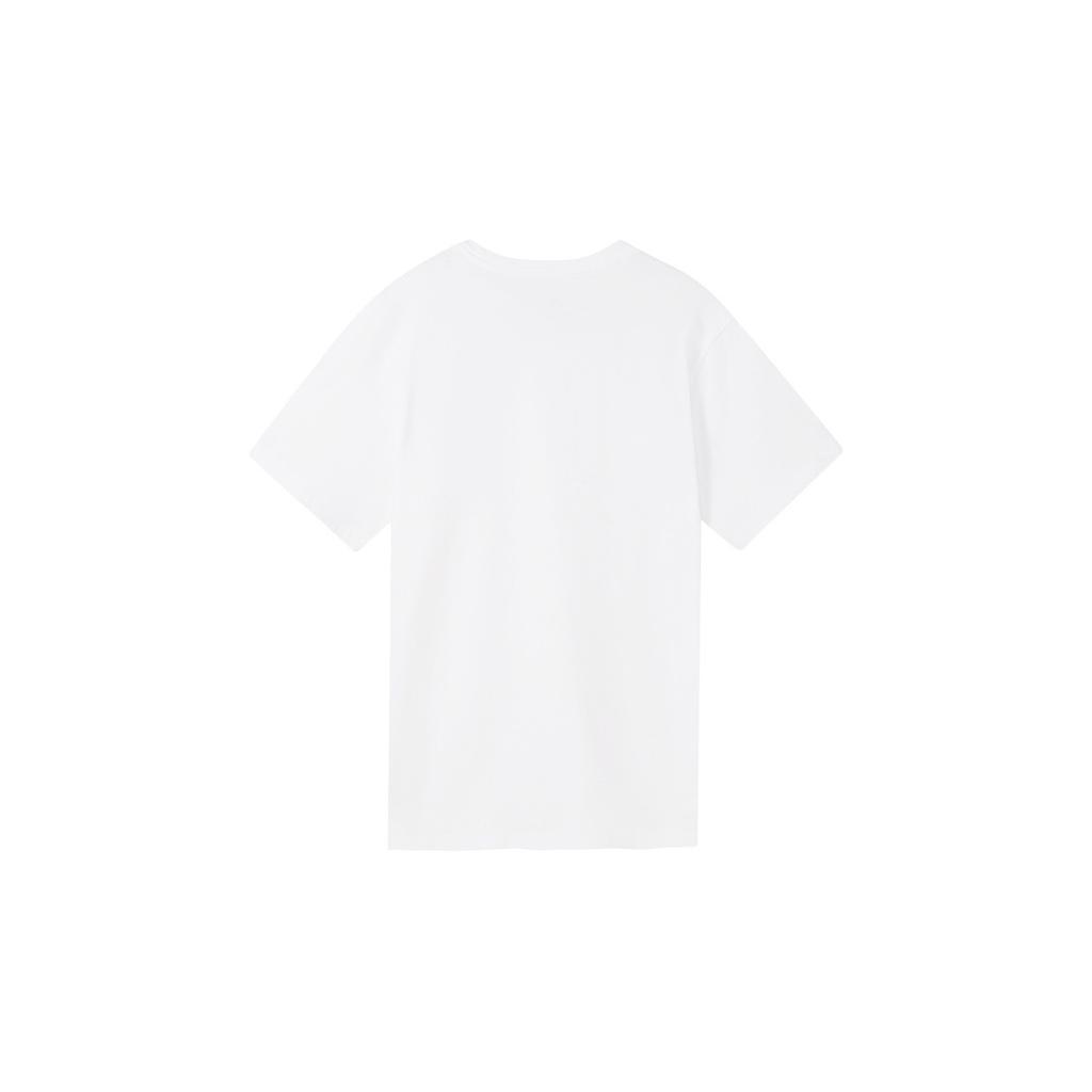 Nike Men's White Solid Color Embroidered Logo Basic Short-Sleeve T-Shirt