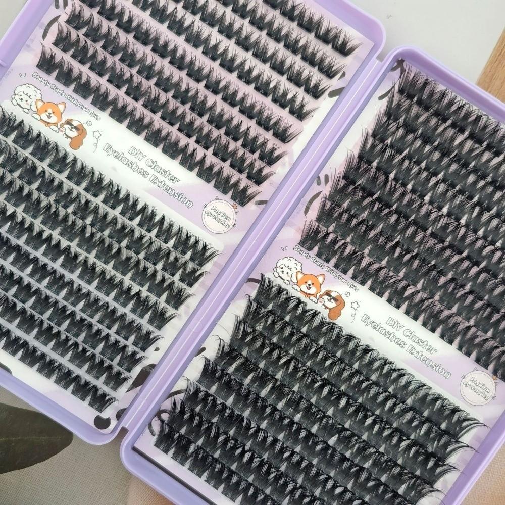 10/20/32Rows 12-16MM Thick Grafting Fake Eyelashes Curvature D DIY Lashes Extension Daily