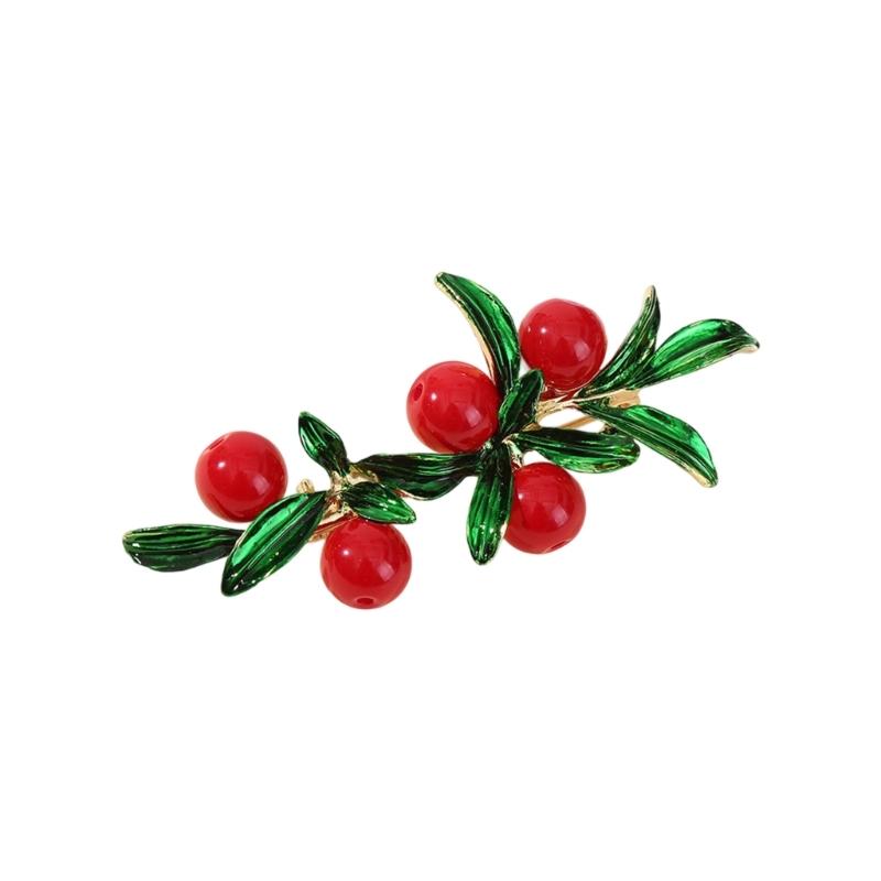 

Natural Cranberry Brooch Zinc Alloy Elegant Design Fashion Accessory Pin For Daily Wear And Special Event