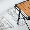 Aluminum Outdoor Table Side Storage Rack Hanging Mesh IGT Table Expansion Bracket Folding Table Extension Basket Folding Rack