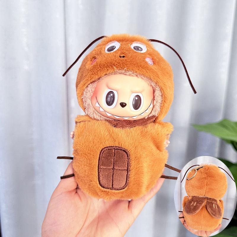 Cute Fried Shrimp Outfit Doll Clothes for Labubu Cartoon Cockroach Dinosaur Plush Clothes Clothes for Labubu V1 V2 V3 Dolls