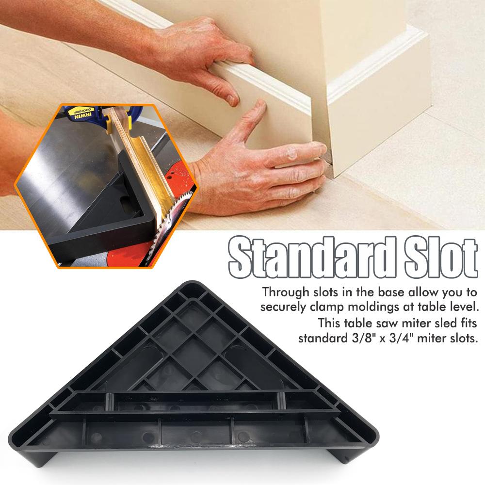 45 Degree Miter Sled 45 Degree Miter Cut Miter Groove Miter Woodworking Table Saw Auxiliary Tool Miter Table Saw Positioner
