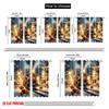2pcs,2D Plane Printing Minimalist Curtains Christmas Train Festive Gifts (2) 100% Polyester (without Rod) Art Deco Festive