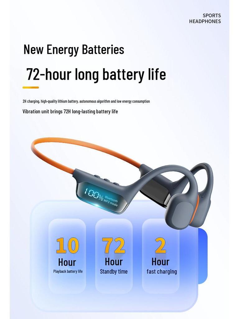 S10 Waterproof Bone Conduction Wireless Sports Headphones with Long Battery Life
