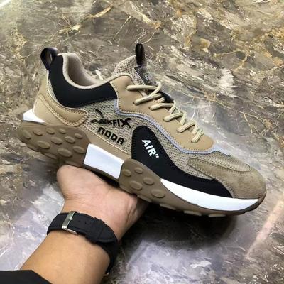Sapatos Esportivos Masculinos de Couro de Primavera, Versáteis Estilo Coreano Sapatos Casuais de Corrida com Solado Grosso, Sapatos da Moda Masculinos