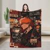 Ichigo Orihime Uryu Blanket Bleached Camping Flannel Throw Blanket For Living Room Super Soft Custom Diy Quality Bedspread Gift