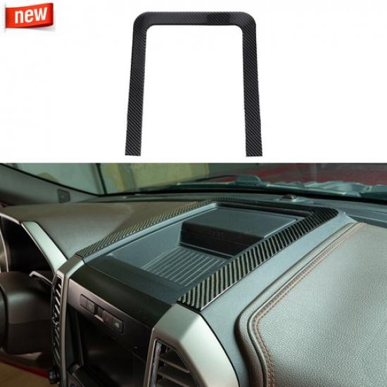 Car Console Panel Trim Cover Decal Sticker For Ford F150 2015+ Soft Carbon Fiber