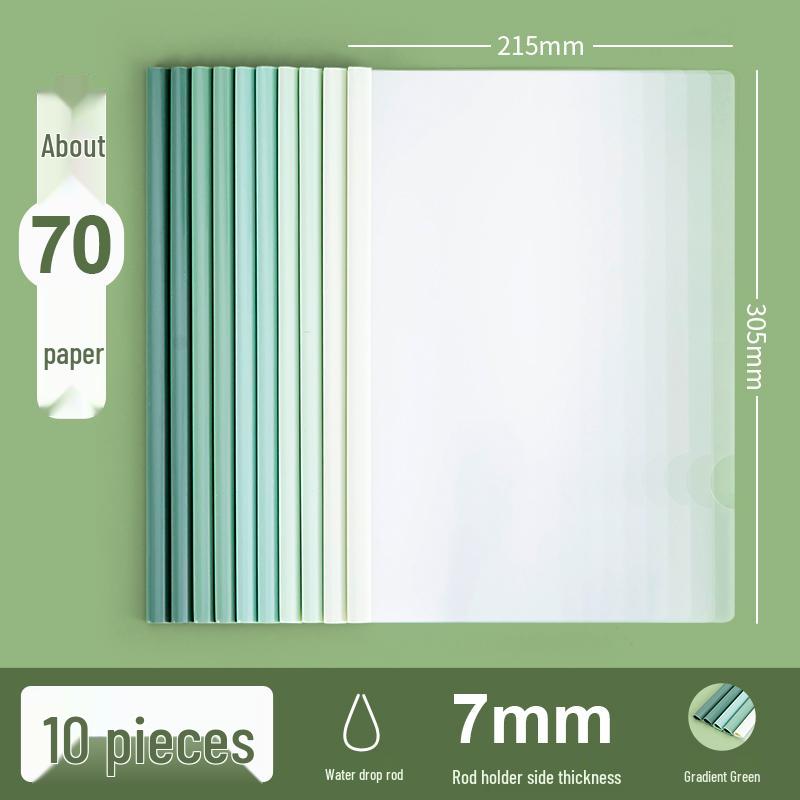 A4 Transparent Binder Clip Document Folder - Large Capacity Student/Office Stationery