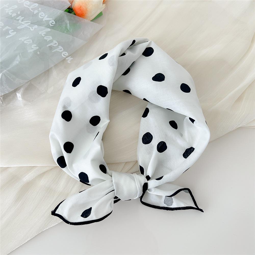58 Cotton Linen Small Square Silk Scarf for Women - Spring/Autumn/Summer Korean Style Headband & Decorative Scarf