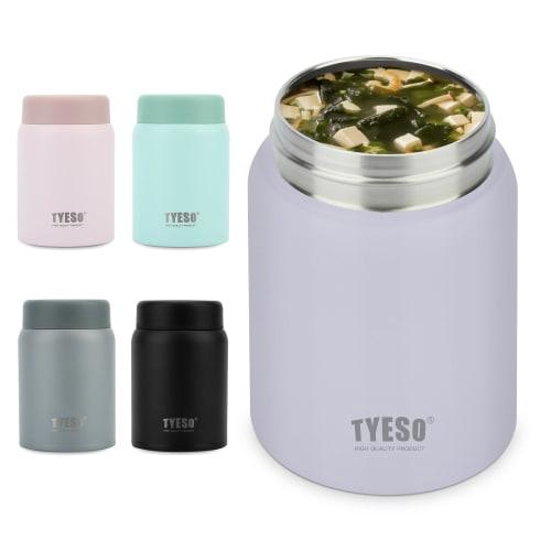 TYESO Vacuum Insulated Soup Jar, 280ml, Small, Lightweight, Compact, Convenient, Portable, Stainless Steel, Keeps Soup Hot or Cold, Wide Mouth Design,