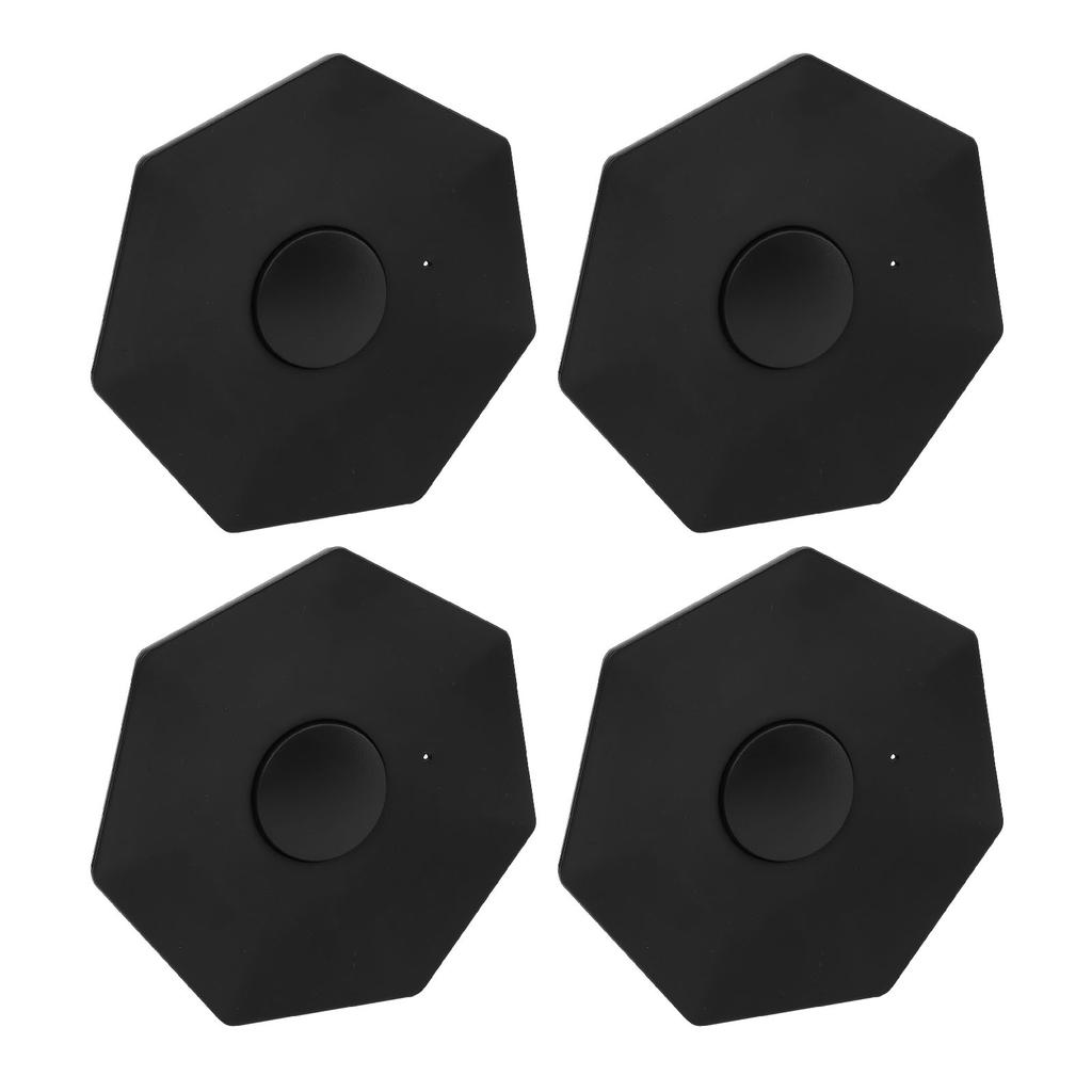 4 Stück Radnabenkappe Schwarz Stilvoller Look Staubdicht Schnallenmontage Schützende Mittelradnabenkappe für Fahrzeug