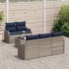 Garden Sofa Set Gray 55 x 55 x 37 cm Poly Rattan