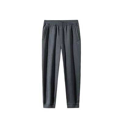 Série de Treino Cor Sólida Punho Confortável Calças Esportivas Tricotadas Masculino Parte Inferior Cinza 952447310-3