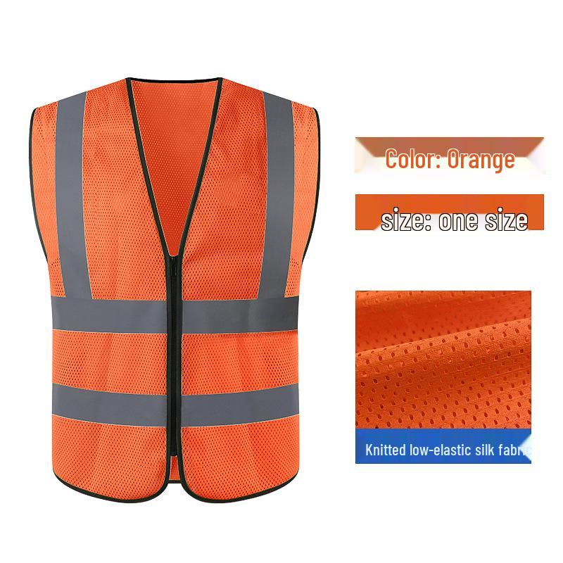 Reflective Multi-Pocket Safety Vest for Construction, Cycling, and Sanitation Workers