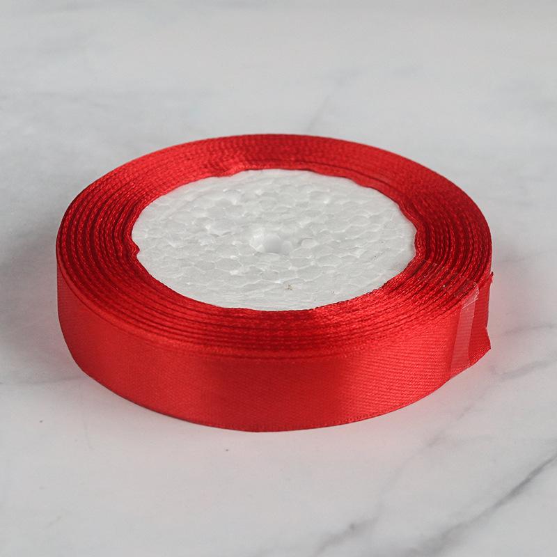 Elegantes Multifunktions-Rotes Band Verschlüsseltes Polyesterband Schleifenband Geschenkverpackung Dekoration Hochzeit Blume Kuchen Neujahr Bindeband Heimdekoration