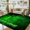 Crystal Velvet Square Rug Custom NameMonster Energy Pattern Non Slip Home Floor Decor Rug