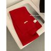 Soft Wool Blend Knit Scarf Women Winter Warm Solid Color Long Plain Shawl Fashionable Everyday Accessory