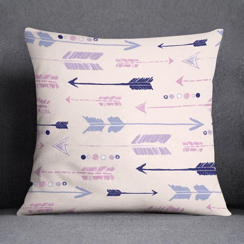 Pink ins Nordic cute pattern pillowcase home decoration sofa cushion living room square pillow cover home fabric