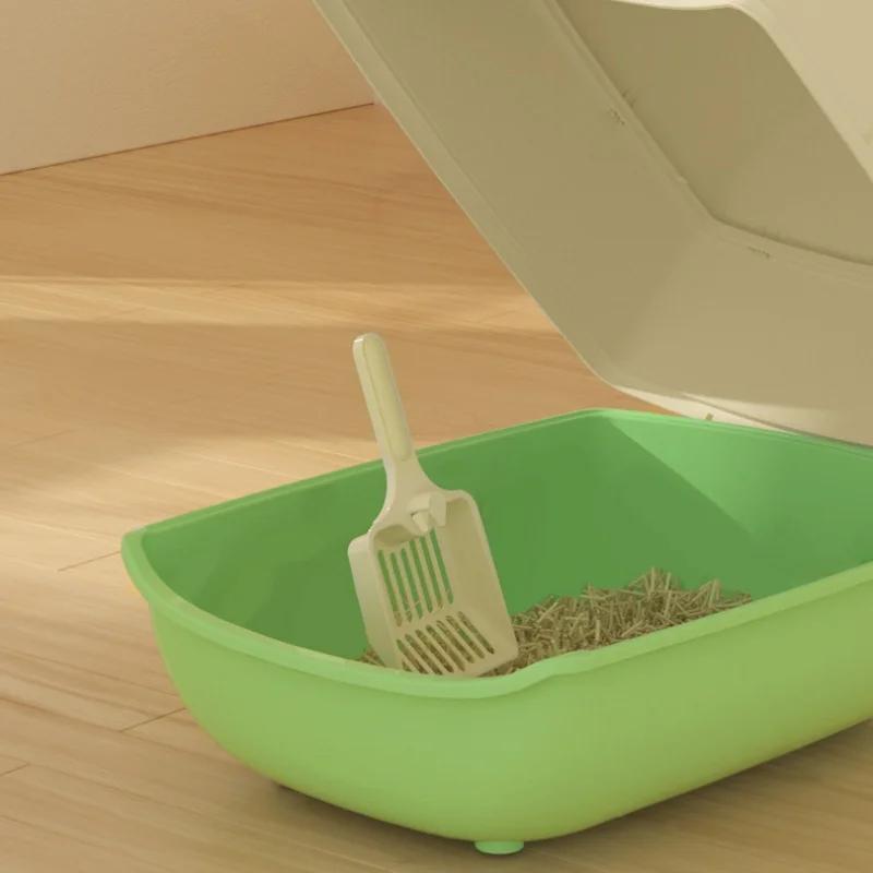 Large Capacity Cat Litter Box Pet Sandbox Splashproof UV Sterilized Cat Toilet Cleaning Basin Pet Cat Toilet Kitten Tray Bedpans