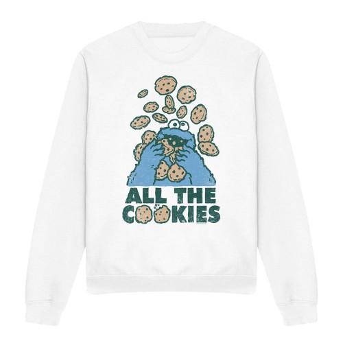 Sesame Street Unisex Adult All The Cookies Cookie Monster Sweatshirt