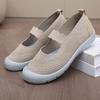 Old Beijing cloth shoes women's flat-bottomed non-slip middle and old walking shoes breathable shallow mouth one pedal mother shoes mesh single shoes