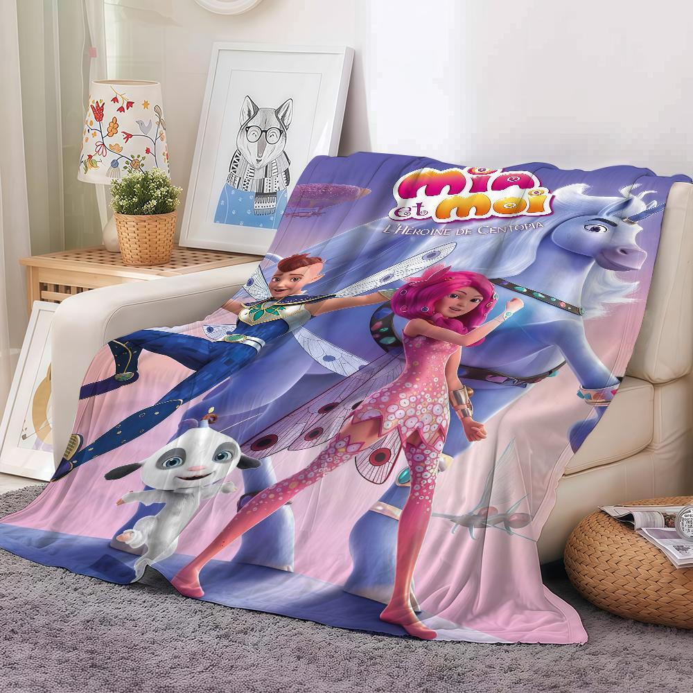 Cartoon cute Mia and Me Blanket For Sofa Office Bed Plane Travel Sleep Read Relax Camping Soft And Warm