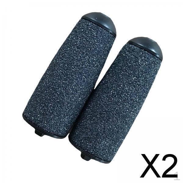 

2x2x Replacement Rollers Foot Care Pedicures Heads for Electric Tool File , Black