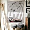 Nurburgring Wall Tapestry Aesthetic Wall Hanging Printed Fabric Blanket Decorative Tapestries for Bedroom Living Room Home Decor