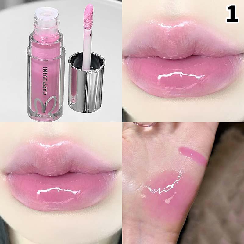 Cappuvini Блеск для губ с глиттером Стойкий мерцающий Зеркальный блеск для губ Водонепроницаемая Помада-плампер Макияж Увлажняющий тинт для губ 1