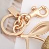 1Pc Glitter Resin Cherry Purse Keychain Sparkling Gold Cherry Bag Pendant Charm Festive Christmas Accessories