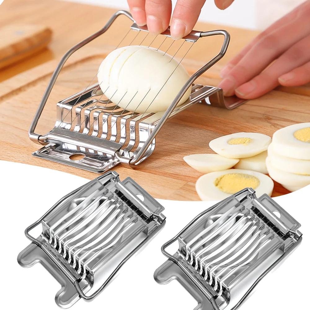 Kitchen Vegetables Fruit Egg Slicer Section Cutter Stainless Steel Mushroom Tomato Cutter Kitchen Machine Cutter Section Chopper