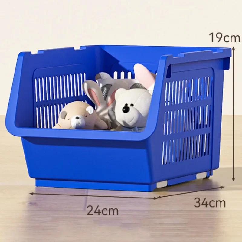 Kitchen Stackable Basket High-capacity Household Multi-layer Rack Durable And Sturdy Bathroom Shelves Storage Basket Stackable