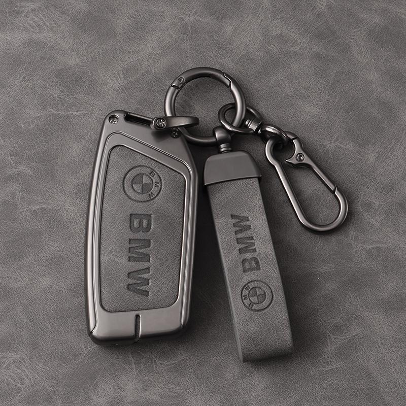 Car Zinc Alloy Leather Remote Key Case Cover for BMW X1 U11 G07 X7 XM G09 I7 7 Series G70 LCI iX I20 U06 G81 M3 2023 Accessaries Cwbn50
