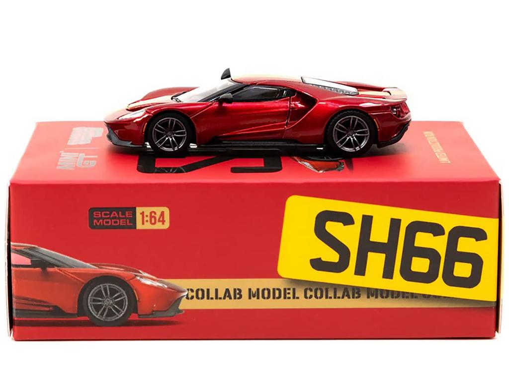 MINI GT Scale Ford GT Liquid Red Tarmac Works Shmee 150 Finished Model 1/64 (Left-Hand Drive) MGT00273-L