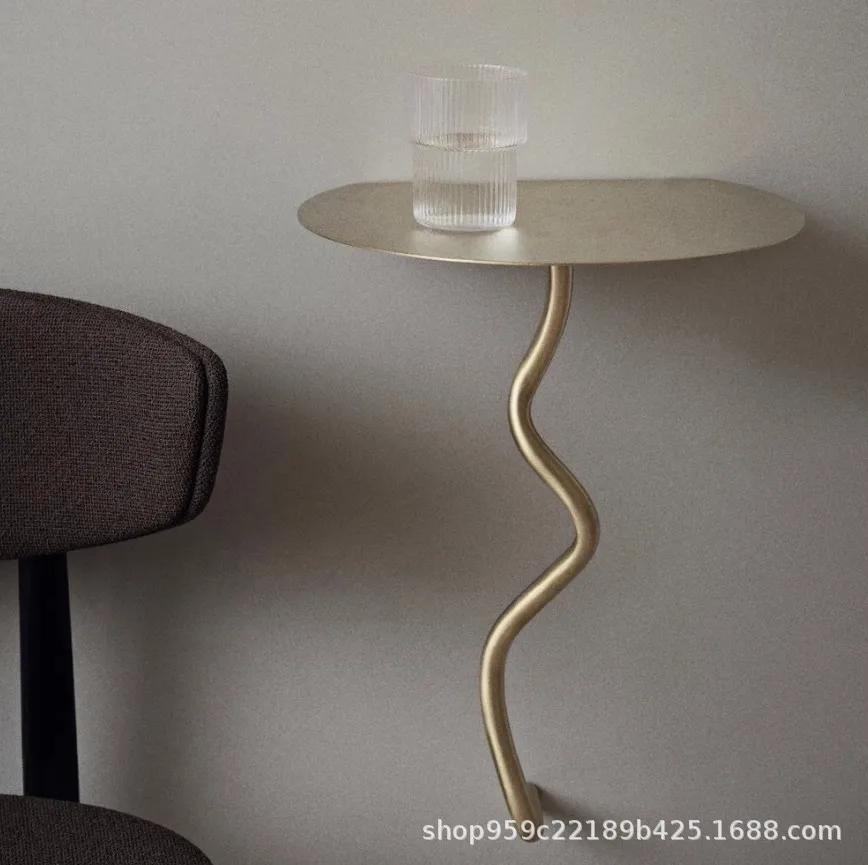 Nordischer Minimalistischer Tisch Kaffee Nachttisch Abnehmbares Design Tisch Kaffee Halbkreis Einfache Couch