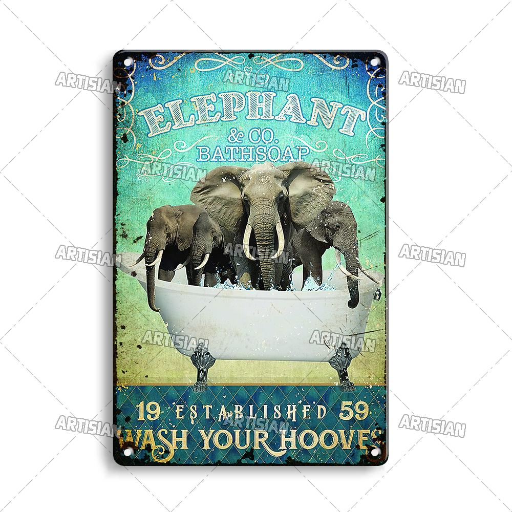 Artisian Łazienka Metalowy Znak Pralnia Blaszana Tabliczka Toaleta Plakat Dekoracyjny Mydło Kąpielowe Dekoracja Ścienna Garaż Bar Pub Klub Hotel