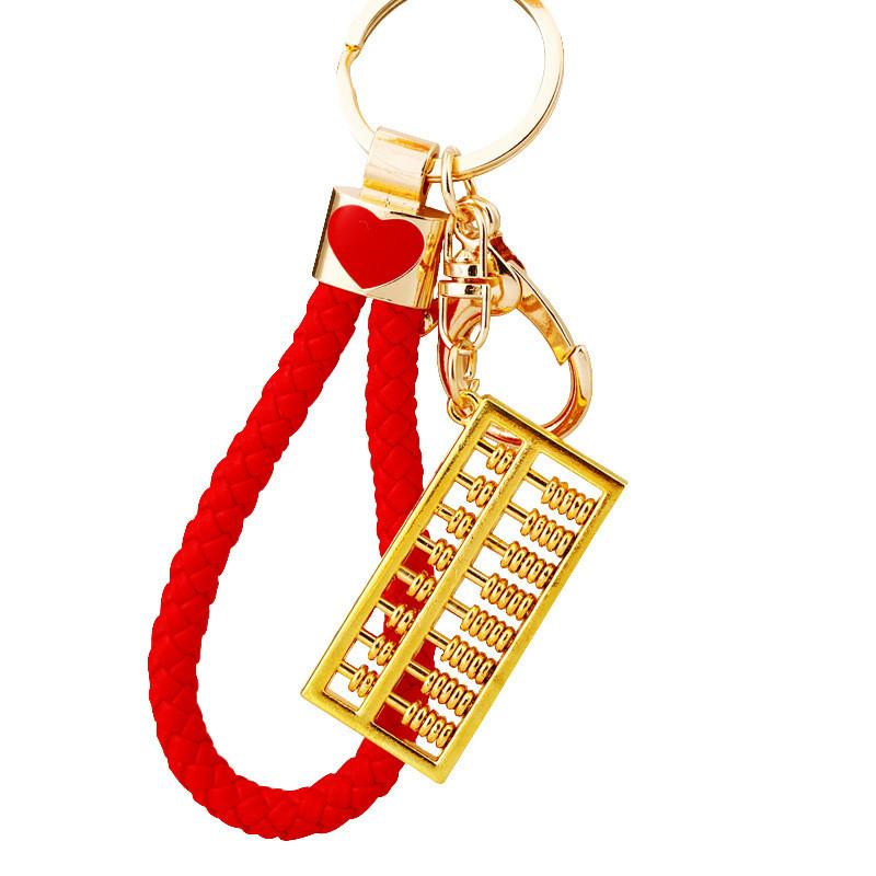 Adorable Metal Keychain With Lucky Abacus Design For Celebrations And Gifts