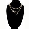 Stylish Necklace with Multi Layer Cuban Chains Unique Y Shape Fashion Necklace with Cuban Layers for Party Casual Attire