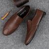 Nouveaux Mocassins Homme Mode Chaussures en Cuir Véritable Décontractées Souples Confortables Respirantes Ballerines Chaussures Paresseuses Chaussures de Conduite Légères pour Homme