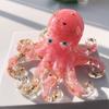 Natural Crystal Gravel Octopus Statue Dropper Resin Reiki Stone Garden Statue Ornaments Office Tabletop Bar Decorative Fun Gift