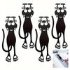 Hollowed-out Acrylic Black Kitten Bookmarks Cartoon Book Folder Cute Book Clip  for Reading Lovers