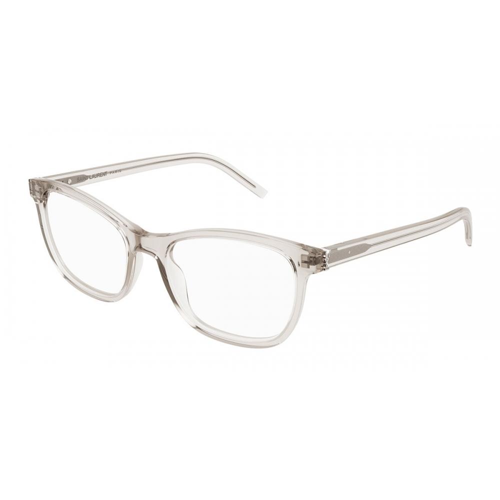 

Saint Laurent Sl M121 004 Women Eyeglasses Transp Light Beige/54