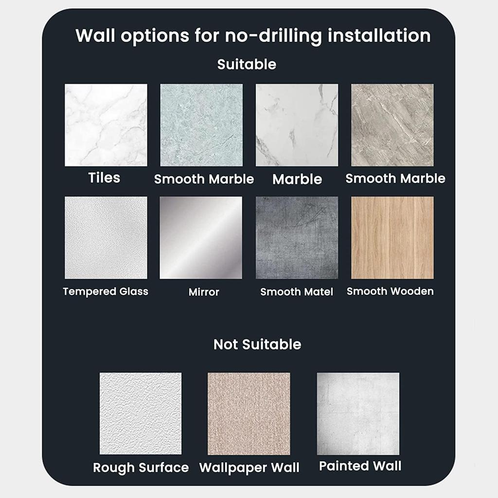 Set Of 2 Storage Organizer Bins Wall Mounted Shower Basket, Shower Caddy Stackable Clear Plastic Makeup Organizer Adhesive Hanging Bin for Bathroom,