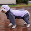 Full Coverage 4-Leg Raincoat Small To Medium Dogs Waterproof Breathable Pet Rain Suit