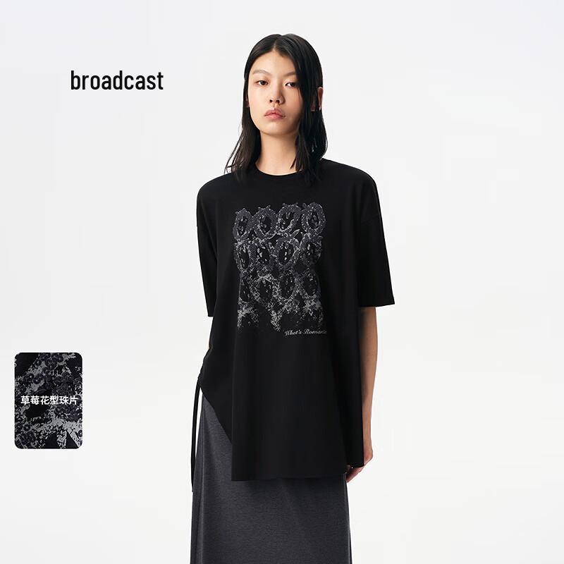 Damska luźna retro koszulka z krótkim rękawem